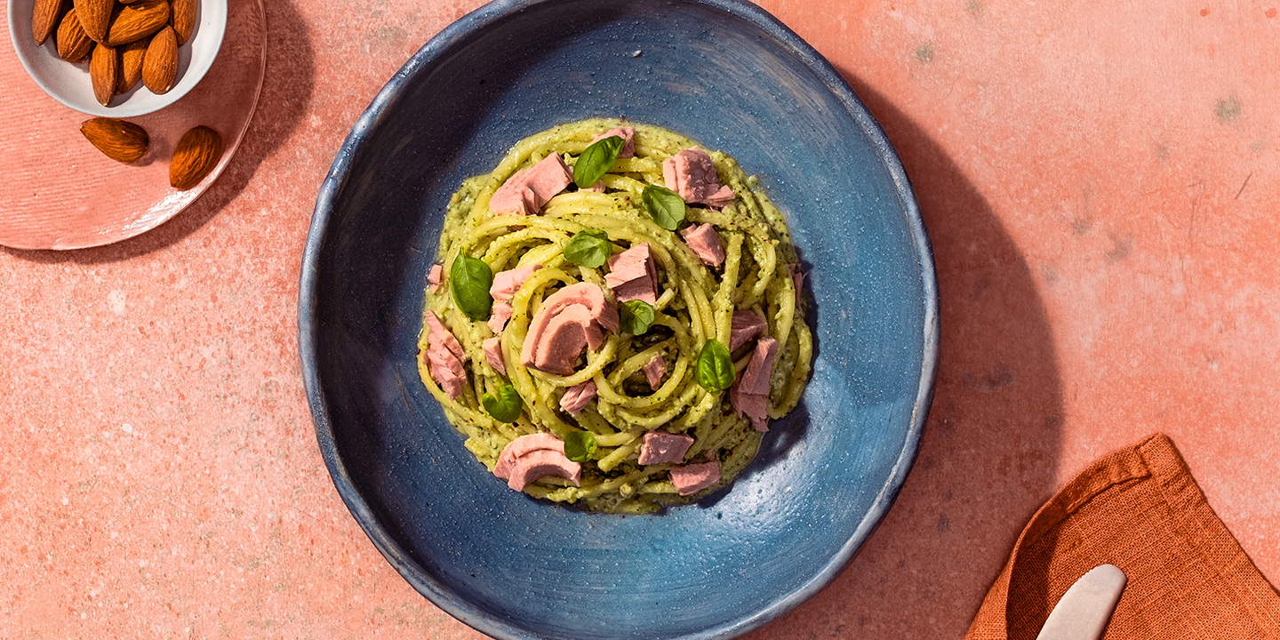 Linguine con salsa di limone e tonno